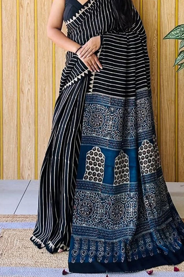 Multi Color Printed Satin Saree (Sudha-221)