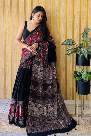 Multi Color Printed Satin Saree (Sudha-223)