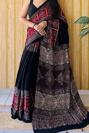 Multi Color Printed Satin Saree (Sudha-223)