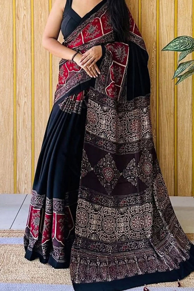 Multi Color Printed Satin Saree (Sudha-223)