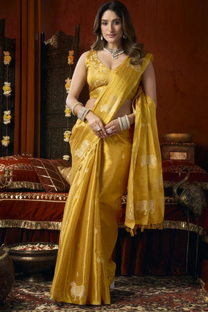 Gold Woven Tissue Saree (Supriya-3603)