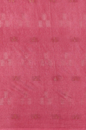 Peach Silk Blend Woven Saree