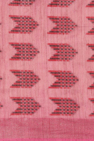 Pink Silk Blend Woven Saree (TCMPPF4E2052)
