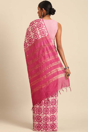 Purple Silk Blend Woven Saree (THMQQF4H2138)