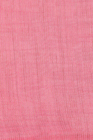 Pink Silk Blend Woven Saree