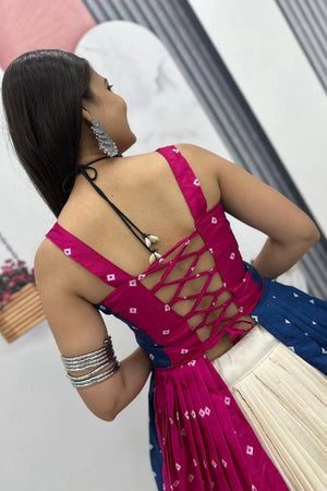 Pink Embroidered Cotton Lehenga (TP-56- pink)