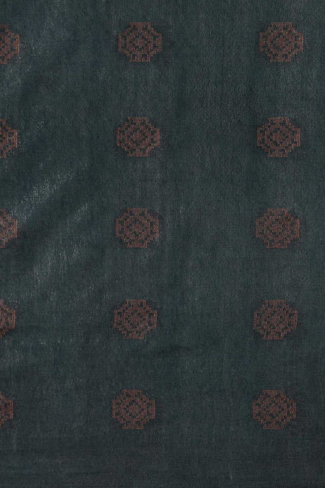 Blue Silk Blend Woven Saree