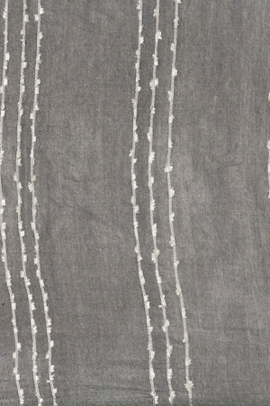 Grey Silk Blend Woven Saree (TRMEEF4E2073)