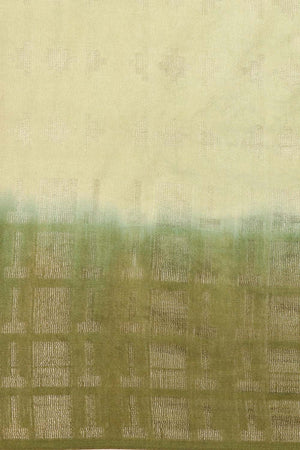 Green Silk Blend Woven Saree