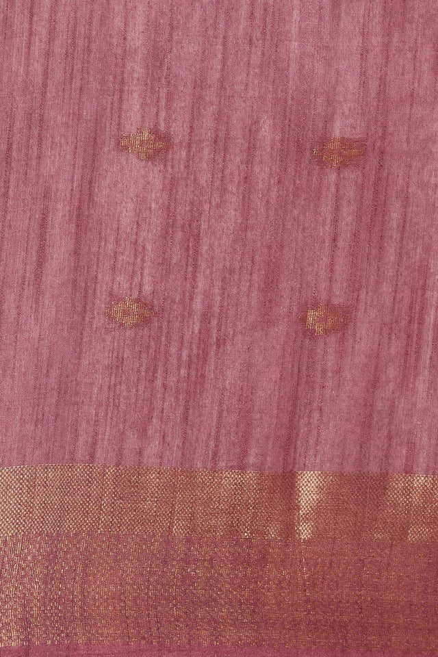 Purple Silk Blend Woven Saree (TRMQQF4H2118)
