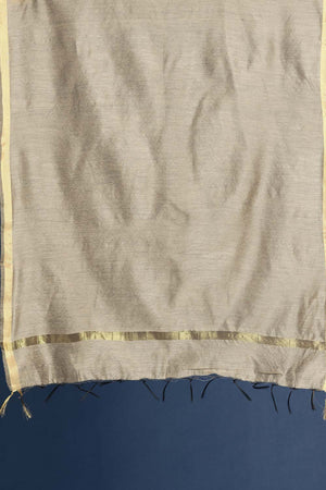 Beige Silk Blend Dupatta