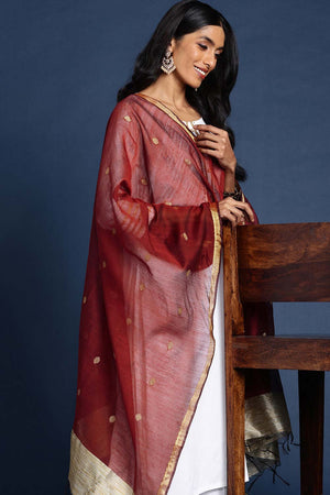 Maroon Silk Blend Dupatta (VMMMMB4E2080)