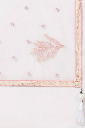 Off White Sequin With Embroidered Net Lehenga