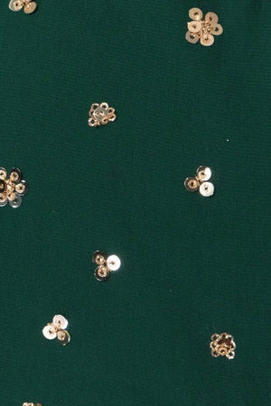 Green Sequin Georgette Lehenga