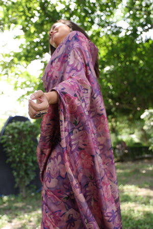 Multi Color Woven with Floral Printed Art Silk Saree (Eth_SR_111)