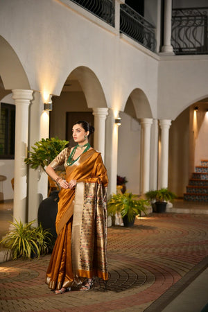 Orange Woven Art Silk Saree (Eth_SR_165)