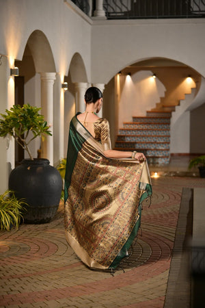 Green Woven Art Silk Saree (Eth_SR_168)