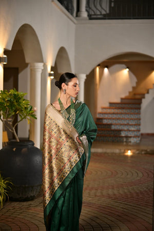 Green Woven Art Silk Saree (Eth_SR_168)