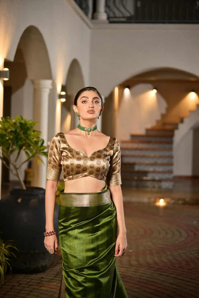 Green Woven Art Silk Saree (Eth_SR_169)