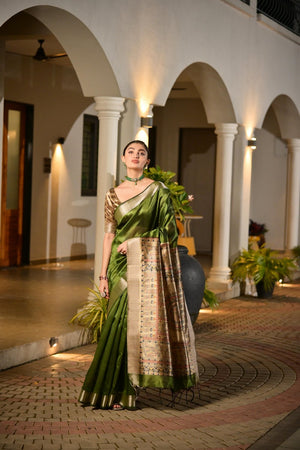 Green Woven Art Silk Saree (Eth_SR_169)