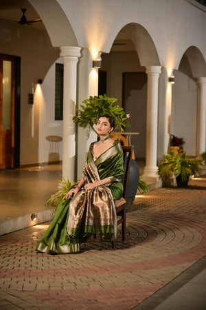 Green Woven Art Silk Saree (Eth_SR_169)