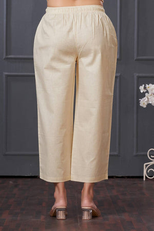 Blue Solid Cotton Kurti Pant Set