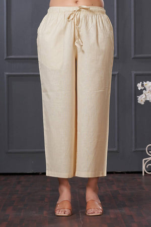 Violet Solid Cotton Kurti Pant Set