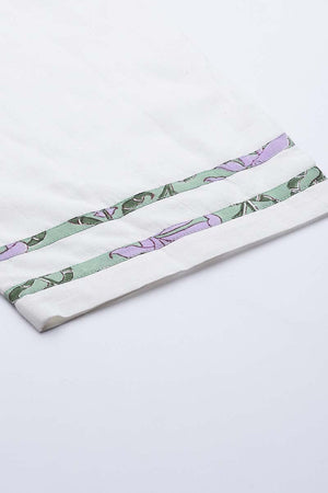 Cotton Green Ethnic Motifs Printed Straight Kurti Pant Dupatta Set