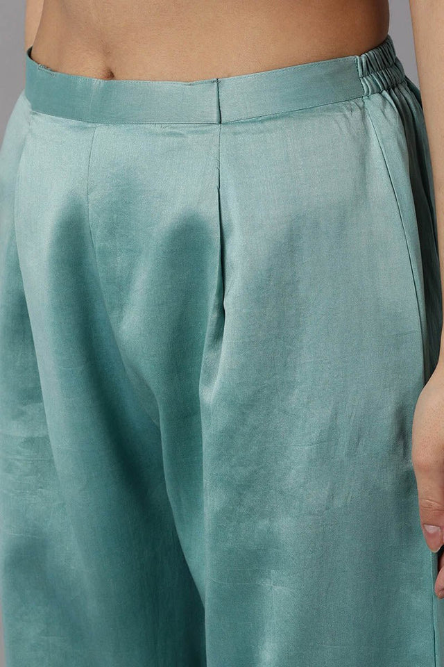 Peach Poly Silk Straight Kurti Pant With Dupatta