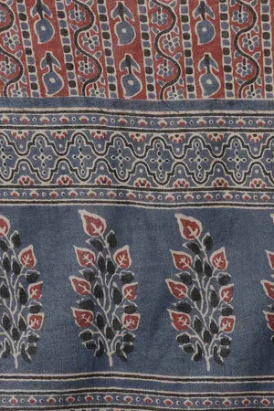 Blue Cotton Flared Kurti Sharara Suit Set