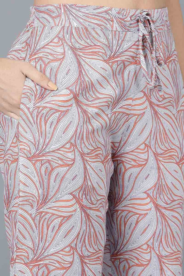 Yellow Cotton Flared Kurti Palazzo With Dupatta