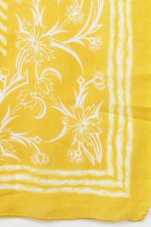 Yellow Rayon Blend Kurti Pant Set