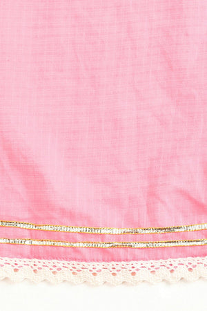 Sea Green Cotton Straight Kurti Pant With Dupatta Set