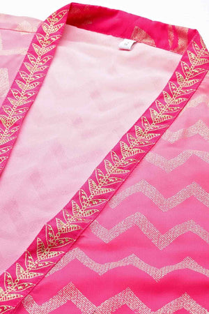 Women's Pink Crepe Printed Co-Ord Set