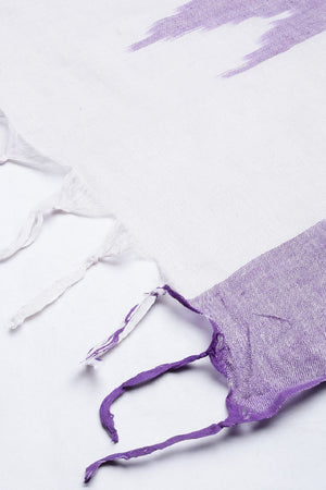Women's White Cotton Dupatta