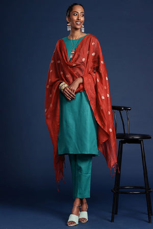 Women's Maroon Silk Blend Dupatta (VAMMMB3I1765)