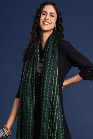 Women's Green Silk Blend Dupatta