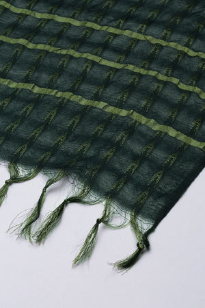Women's Green Silk Blend Dupatta