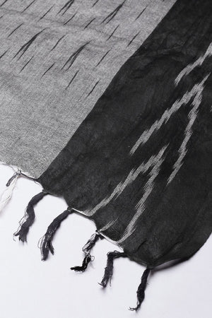 Women's Black Silk Blend Dupatta