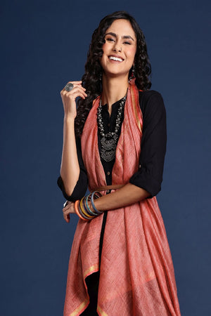 Women's Red Silk Blend Dupatta