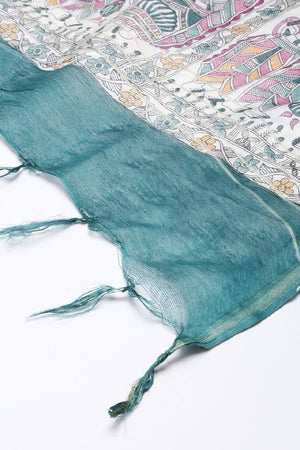 Women's Green Silk Blend Dupatta (DMMGIC3K1892)