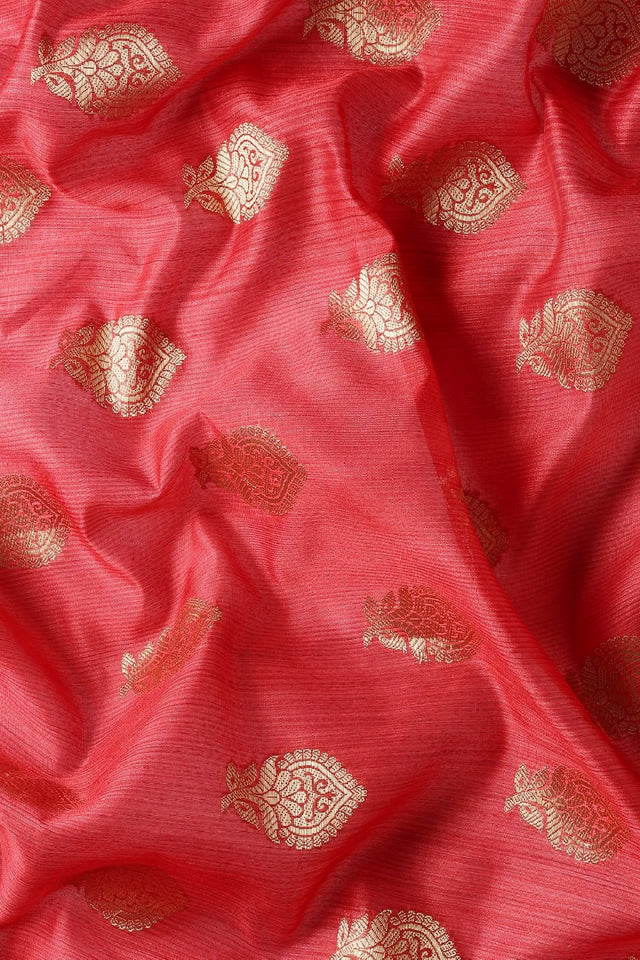 Orange Silk Blend Saree
