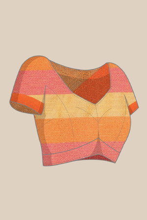 Yellow Silk Blend Saree