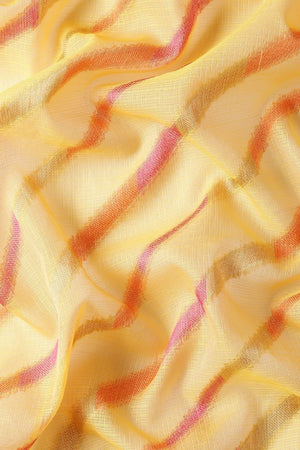 Yellow Silk Blend Saree