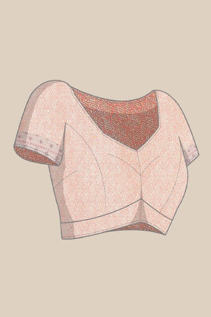 Pink Silk Blend Saree