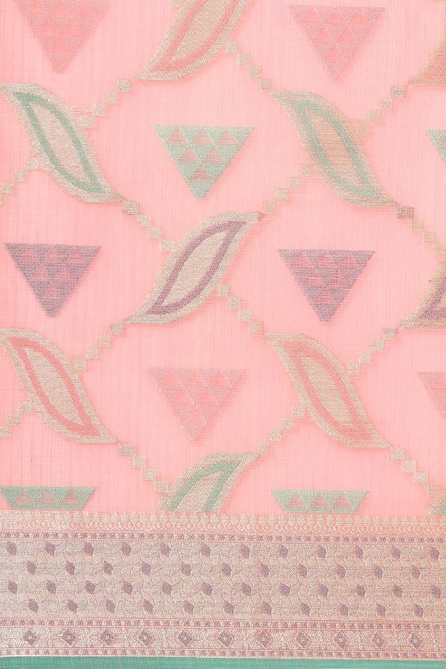 Pink Silk Blend Saree