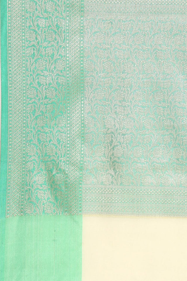 Green Silk Blend Saree