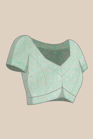 Green Silk Blend Saree