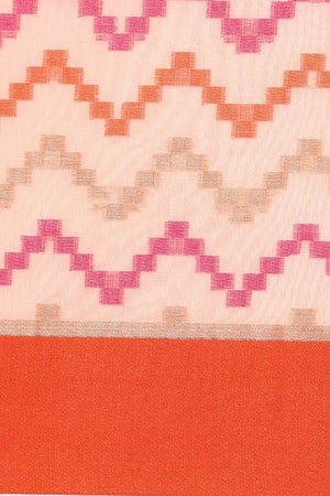 Peach Silk Blend Saree