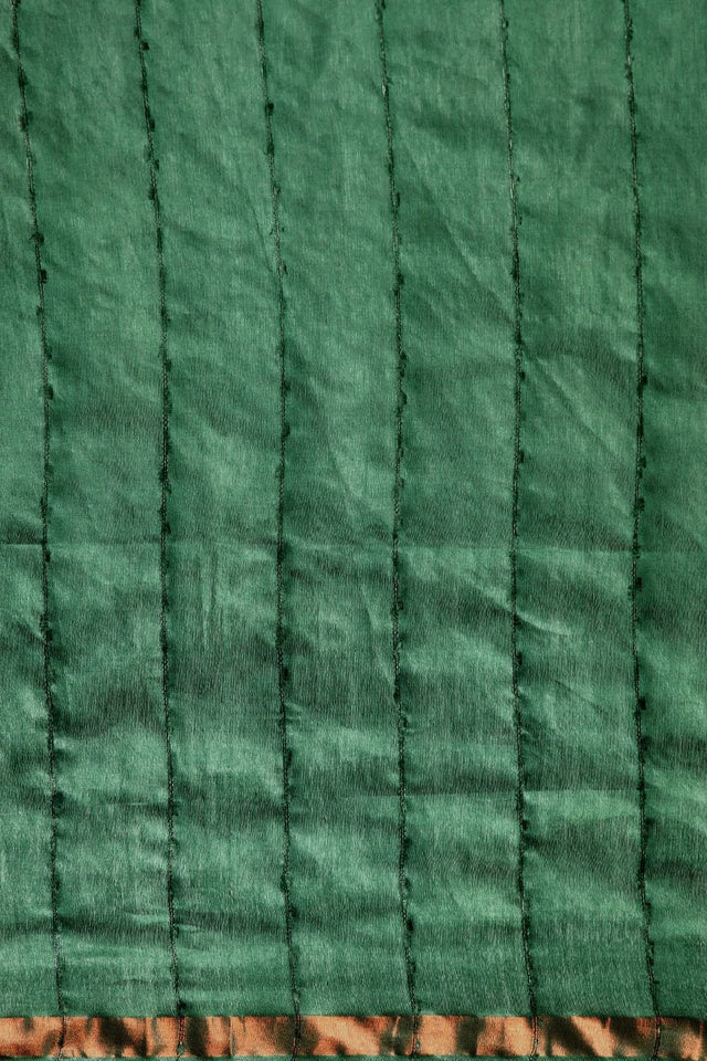 Green Silk Blend Saree